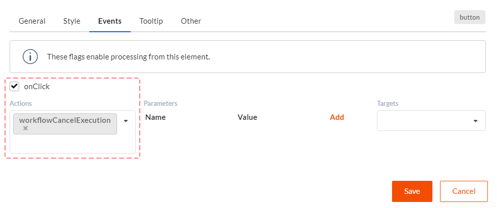 Cancel button