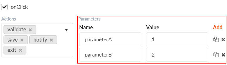 Actions setup